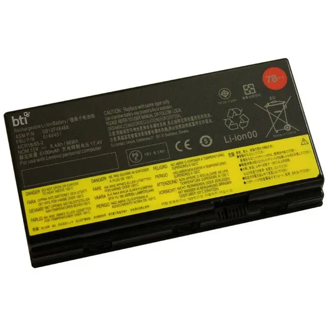 BTI 4X50K14092-BTI 15V 6100mAh Lithium-Ion Battery for Lenovo ThinkPad P70 and P71