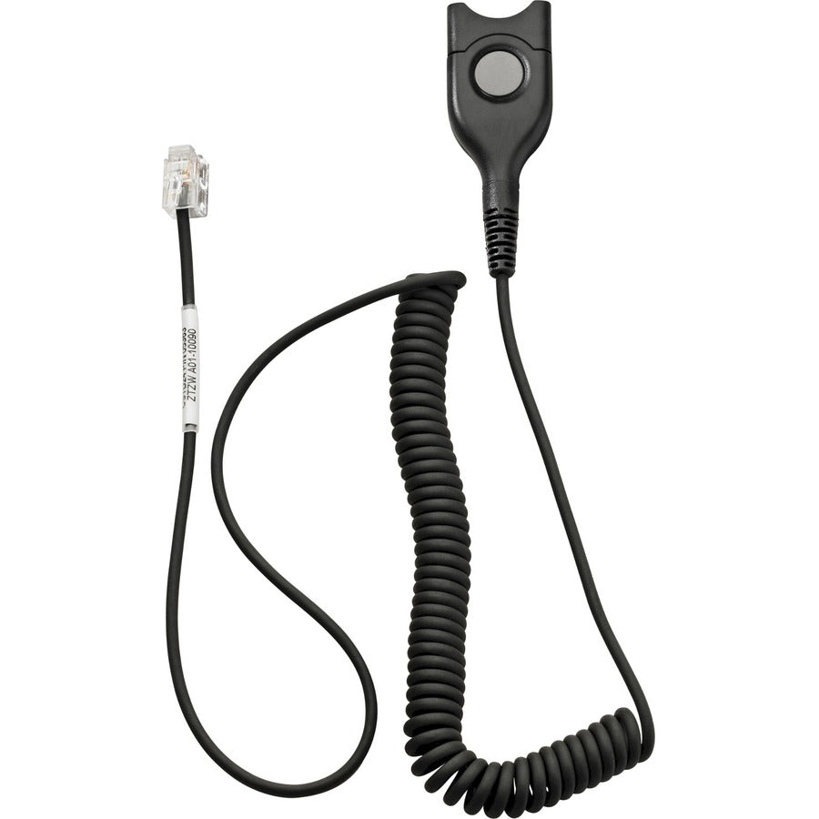 EPOS Standard Bottom Cable ED to RJ9 CSTD 17 – Black Phone Cable for Clear Communication and Easy Disconnect