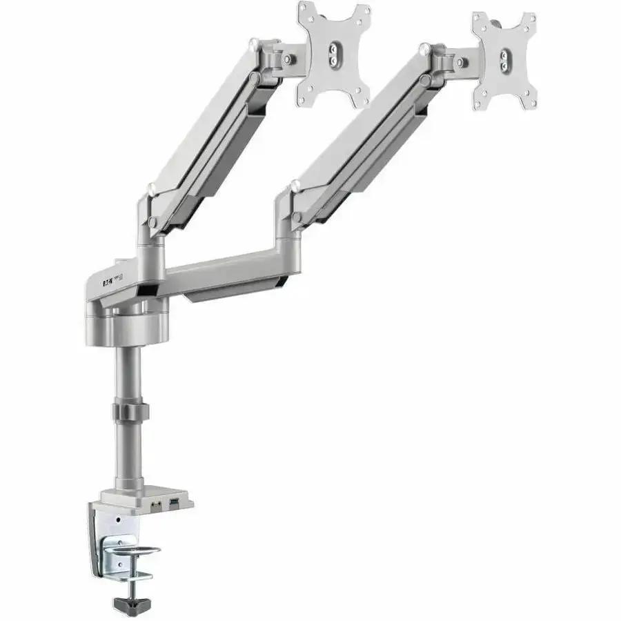 Eaton Tripp Lite Series DDR1732DAL Dual-Display Flex-Arm Desk Clamp Mount for 17-32 inch Monitors with USB and Audio Ports by Eaton Corporation