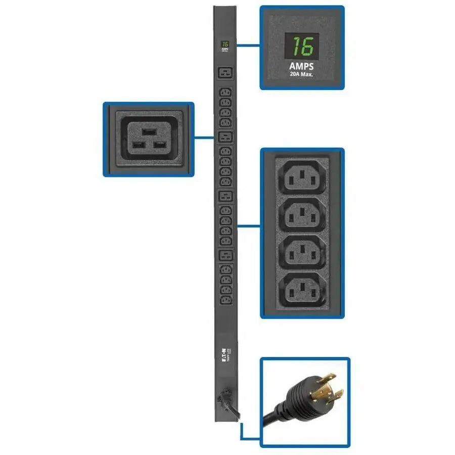 Eaton Tripp Lite Series PDUMV20HV-36 20-Outlets Network-Grade Single-Phase Power Distribution Unit