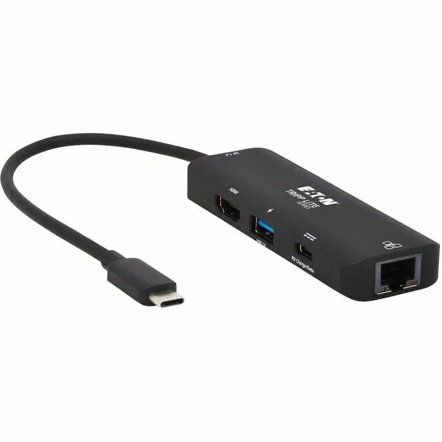 Eaton Tripp Lite Series U444-06N-H4GUC2 USB-C Multiport Adapter with 4K HDMI, Gigabit Ethernet, USB 3.1, and Power Delivery by Eaton Corporation