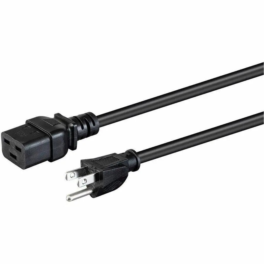Monoprice 40074 15 ft Black Standard Power Cord with NEMA 5-15P and IEC 60320 C19 Connectors