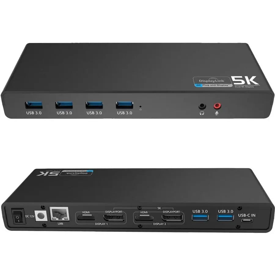 4XEM USB-C 4K Ultra HD Multi-Display Universal Docking Station – Dual HDMI & DisplayPort with USB 3.0 and Gigabit Ethernet