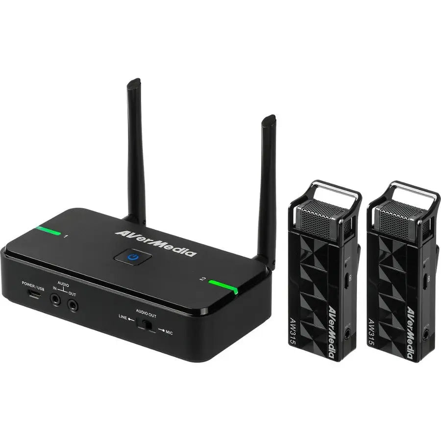 AVerMedia AVerMic Wireless Teacher Microphone System AW315 with Dual Microphones and Noise Reduction