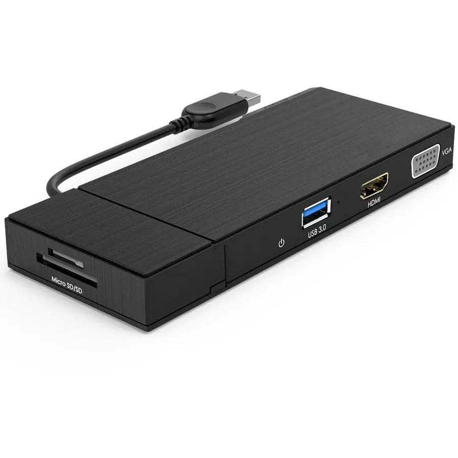 4XEM USB 3.0 Full HD Travel Mini Dock with HDMI, VGA, Ethernet, and SD Card Reader