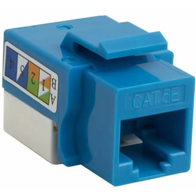 4XEM 10 Pack Cat5e RJ45 Keystone Jack UTP 110-Type - Blue
