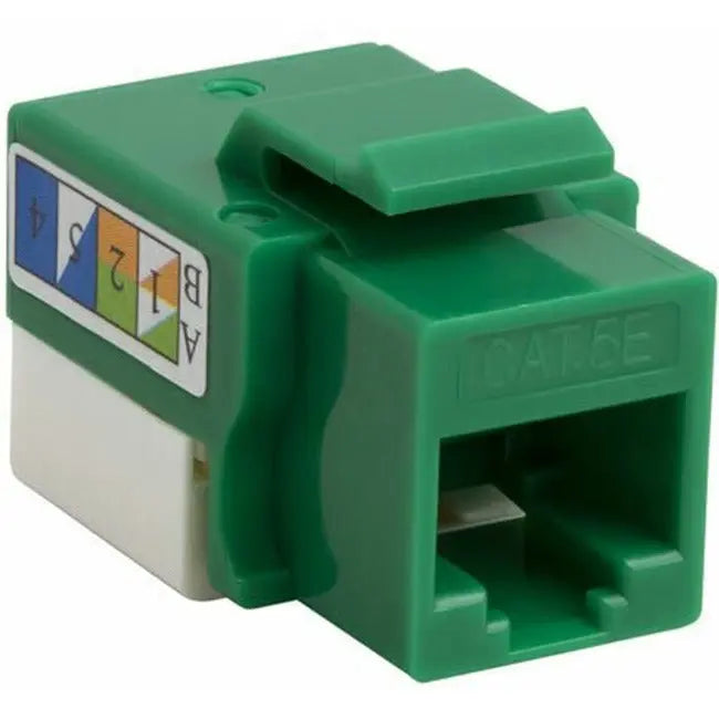 4XEM 10 Pack Cat5e RJ45 Keystone Jack UTP 110-Type - Green