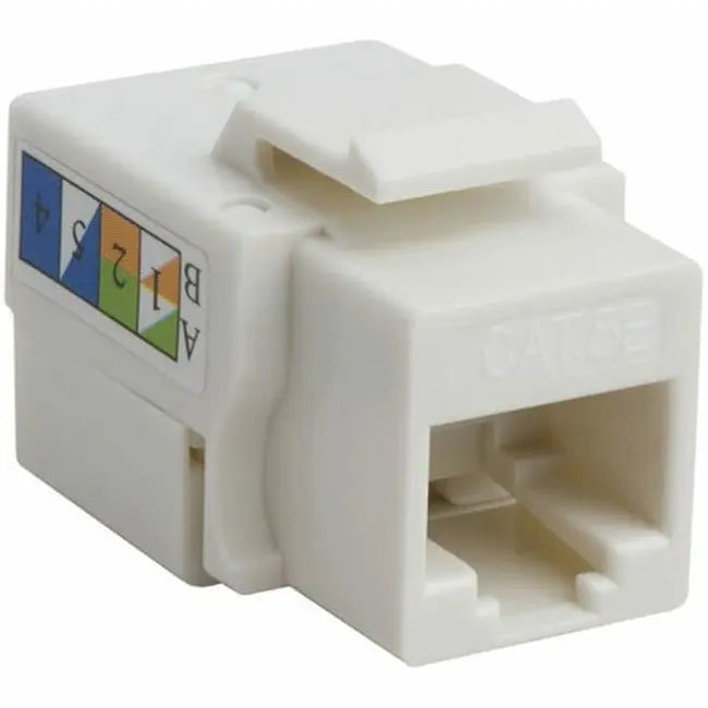 4XEM 10 Pack Cat5e RJ45 Keystone Jack UTP 110-Type White