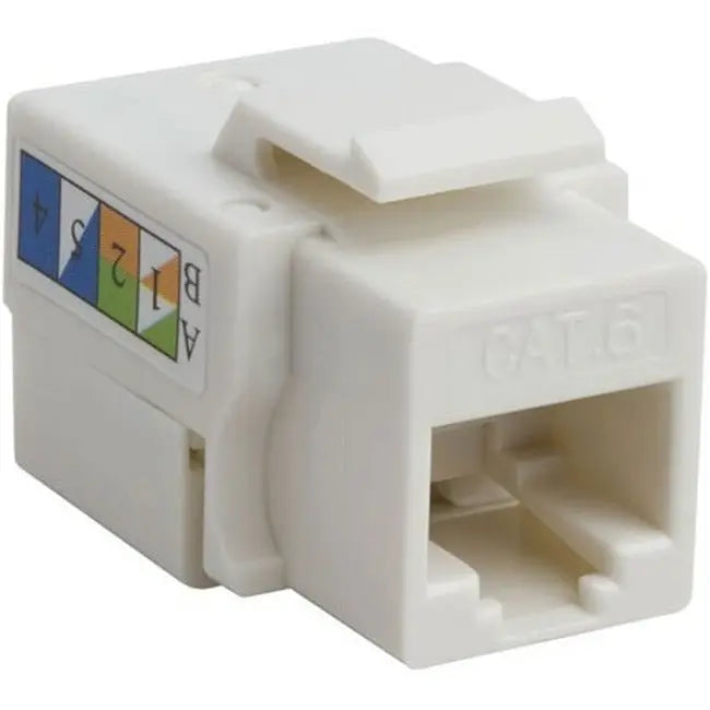 4XEM 10 Pack Cat6 RJ45 Keystone Jack UTP 110-Type - White Network Connectors