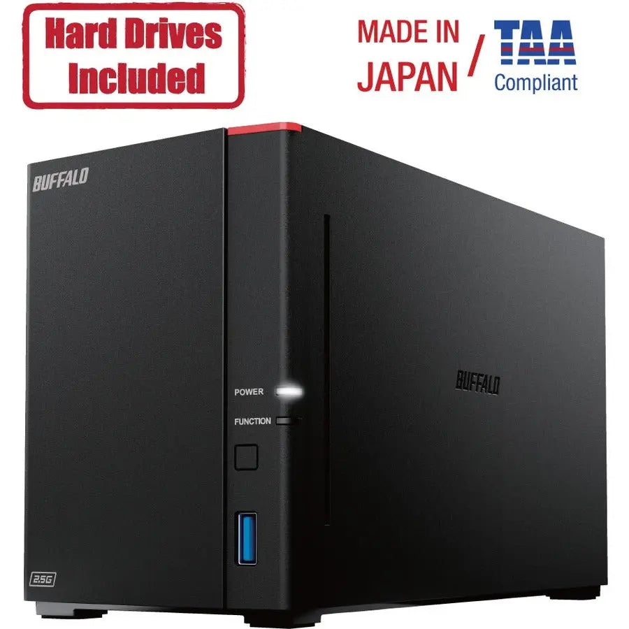 Buffalo LinkStation SoHo 720DB Network Attached Storage with 8TB (2 x 4TB) Hard Drives, High-Speed Multi-Gigabit Ethernet, RAID Support, and Cloud Integration