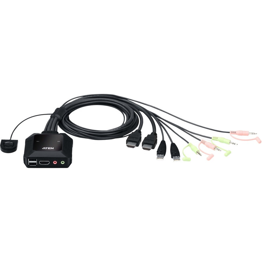 ATEN Technology CS22H 2-Port USB 4K HDMI KVM Switch with Remote Port Selector