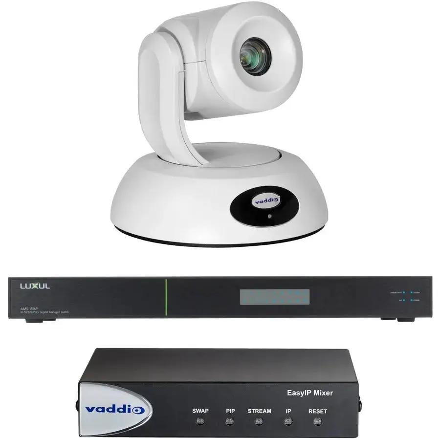 Vaddio EasyIP 20 Mixer Base Kit - AV-over-IP Video Conferencing System with PTZ Camera and Network Switch by Legrand Group