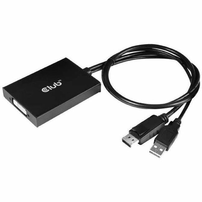 Club 3D CAC-1010-A Active DisplayPort to Dual-Link DVI-D Adapter with USB