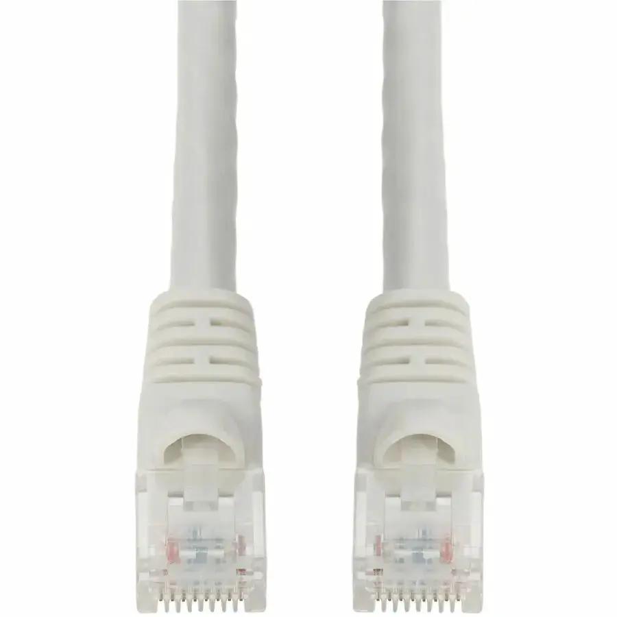 AddOn 35ft White Cat6 PVC Ethernet Cable with Snagless Bubble Boot RJ-45 M/M by ADDON