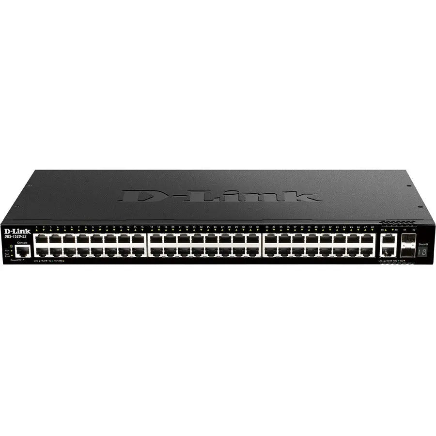 D-Link DGS-1520-52 Layer 3 Stackable Managed Switch with 24 or 48 Gigabit Ports and 10G Uplink Support