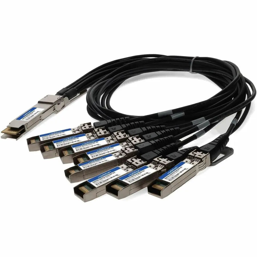 AddOn MSA and TAA Compliant 400GBase-CU QSFP-DD 400G to 8xSFP56 Passive Twinax Cable, 2 Meters
