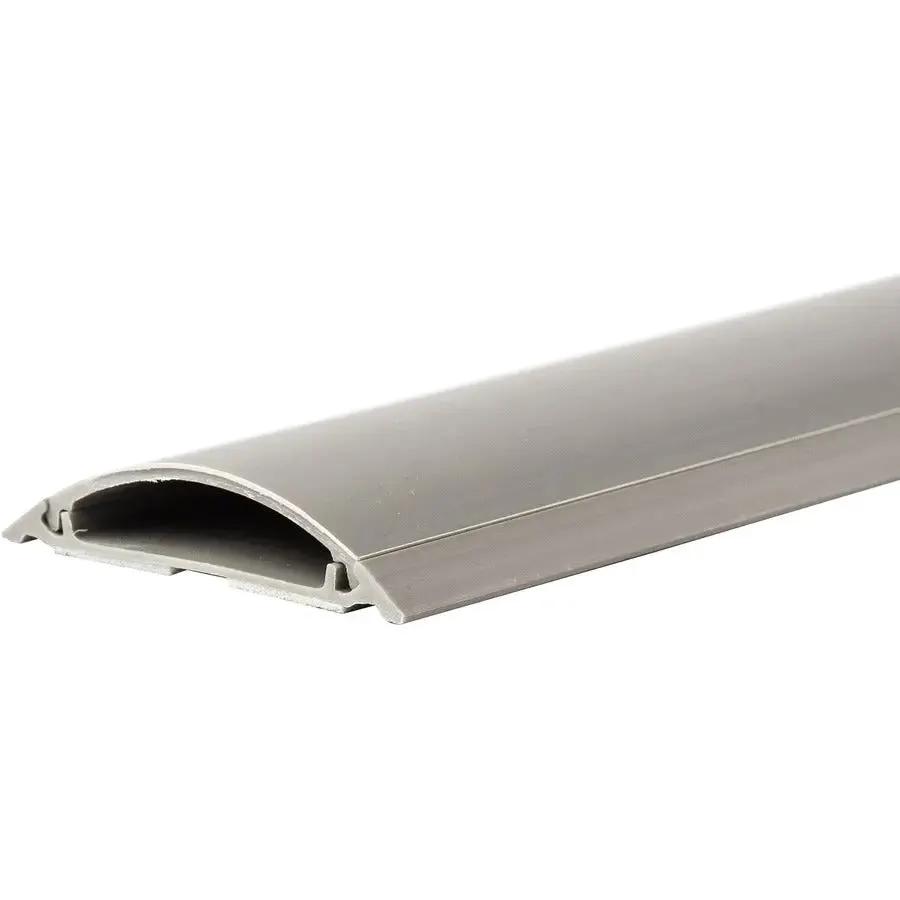 StarTech.com 6 ft. 2-inch Wide Floor Cable Duct with Guard - Gray, PVC, Easy Access Snap Lid by STARTECH.COM