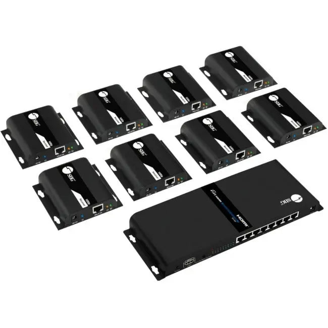 SIIG 1x8 HDMI Splitter HDbitT Over IP Extender Kit - 120m for Long-Distance 1080p Video Distribution