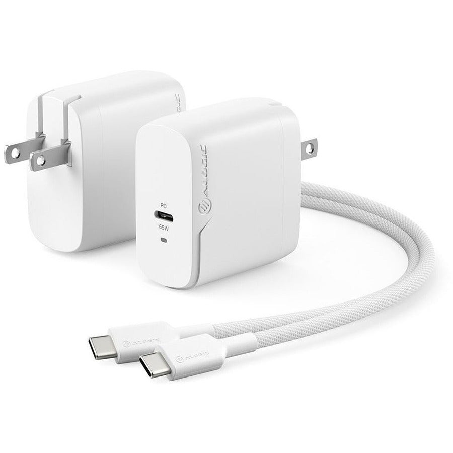 Alogic 1X65 Rapid Power 65W GaN Charger – Compact USB-C Power Delivery Adapter for Laptops, Tablets, and Phones