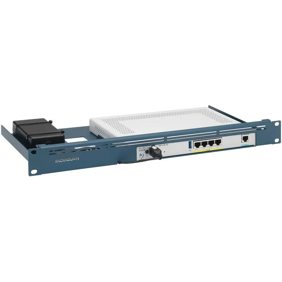 RACKMOUNT.IT Cisrack RM-CI-T11 Rackmount Kit for Cisco ISR 1100 Series, 19-Inch, 1U, Metallic Blue