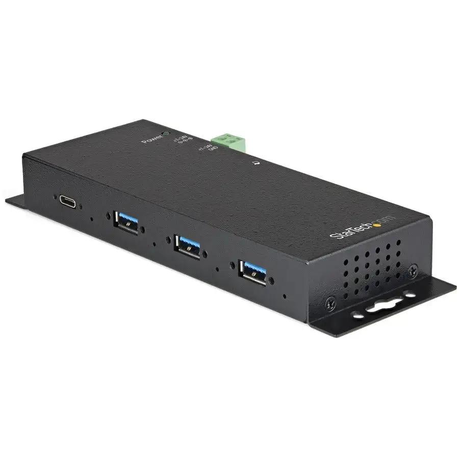 StarTech.com 4-Port USB C Hub HB31C3A1CME – Industrial Metal Enclosure with 10Gbps USB 3.2 Gen 2, Mountable, Screw-Lock Connectors by StarTech.com