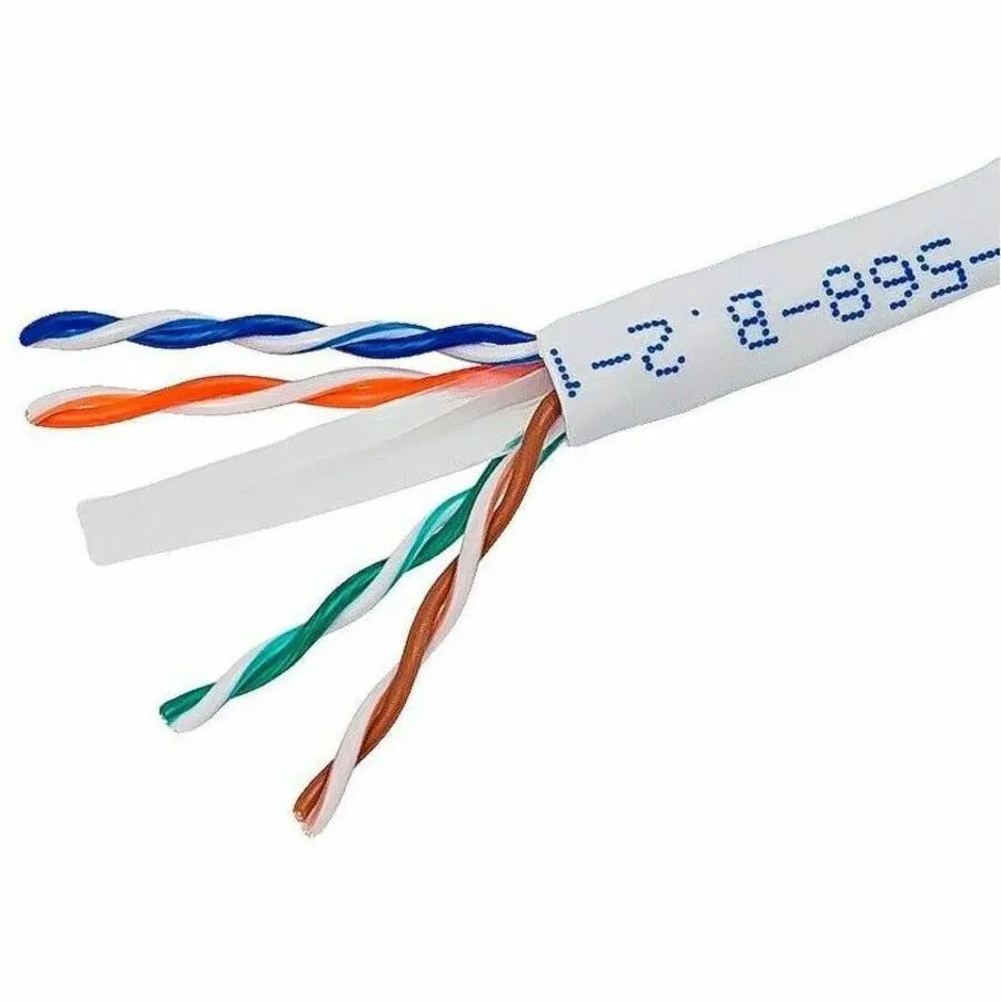 4XEM 1000FT Cat5e UTP Network Cable Roll – White, 100 MHz, CMG Fire Rated, CCA Conductor, Indoor Use
