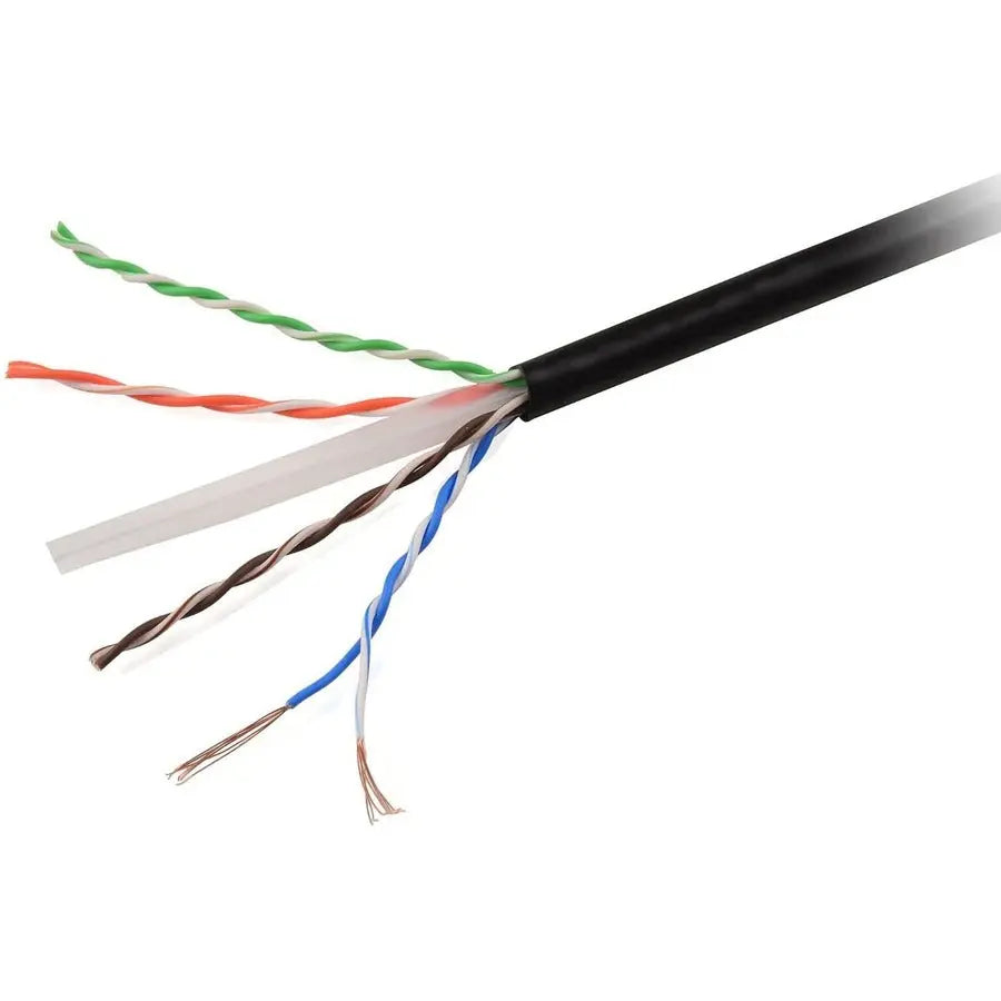 4XEM 1000 ft Black Cat6 Stranded CM-Rated Network Cable for In-Wall Use