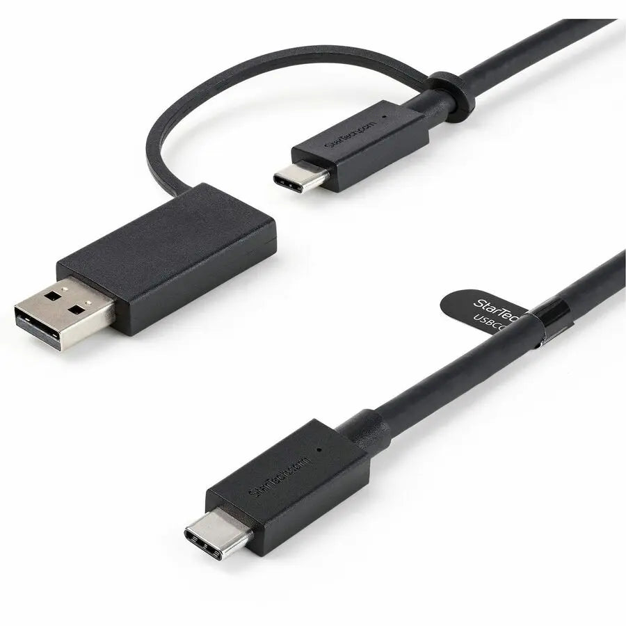 StarTech.com 3ft USB-C Cable with USB-A Adapter - 2-in-1 Hybrid Dock Cable for Data Transfer and Charging