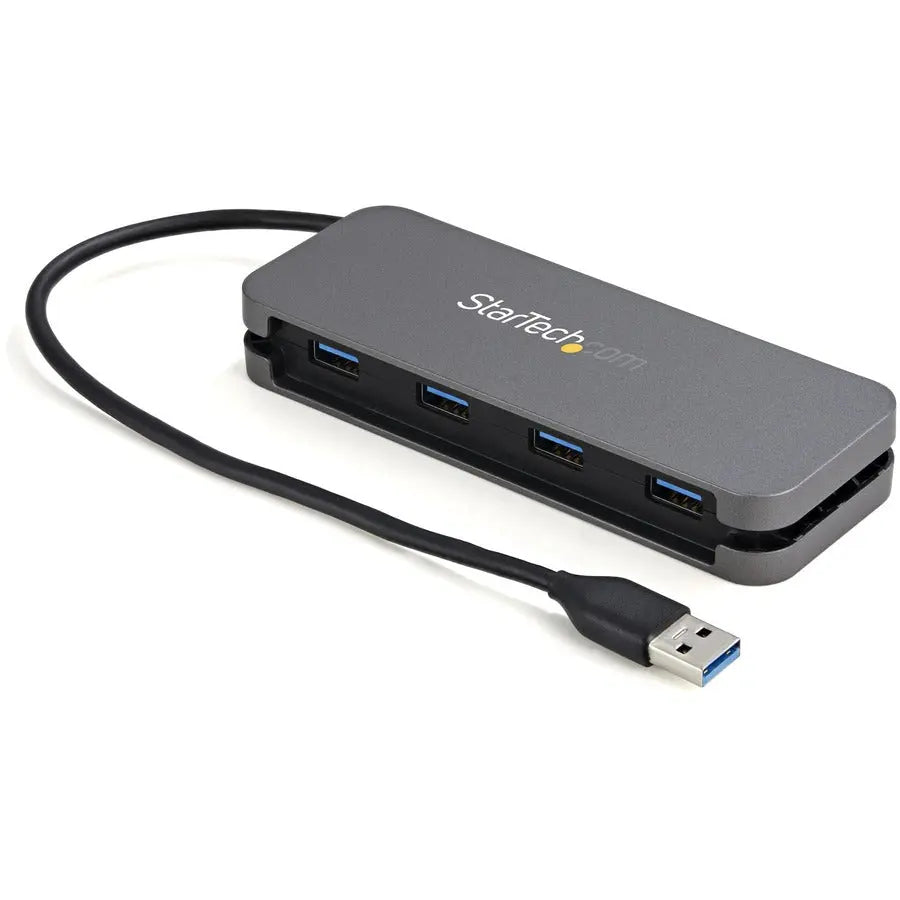 StarTech.com 4 Port USB 3.0 Hub HB30AM4AB – Compact, Bus-Powered USB-A Expansion for Laptops and Desktops