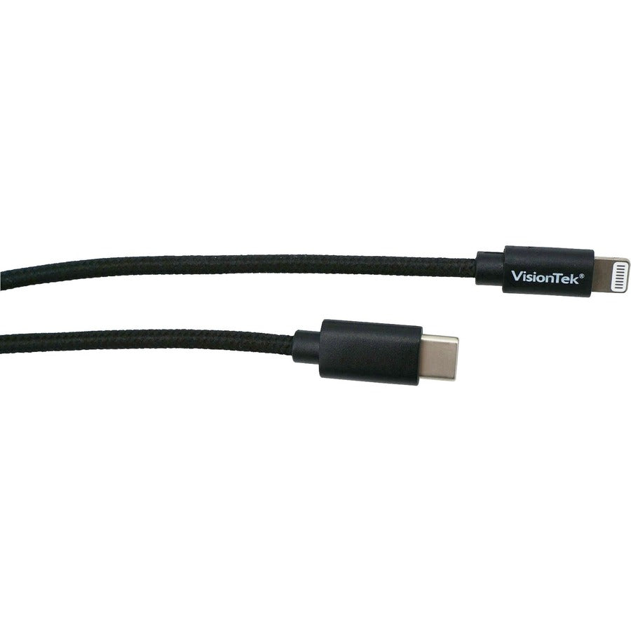 VisionTek 901450 USB-C to Lightning MFi Charge and Sync Cable, 6.6 ft