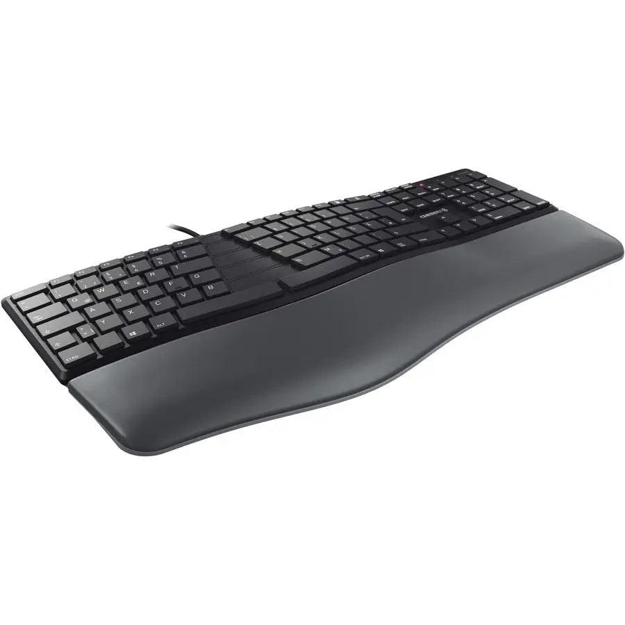 Cherry Americas ERGO KC 4500 Keyboard – Ergonomic USB Keyboard with Memory Foam Palm Rest and Adjustable Feet