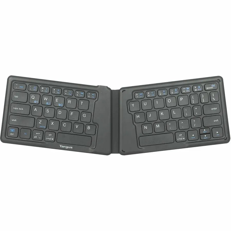 Targus Ergonomic Foldable Bluetooth EcoSmart Keyboard – Compact, Recycled Plastic Design with Antimicrobial Protection