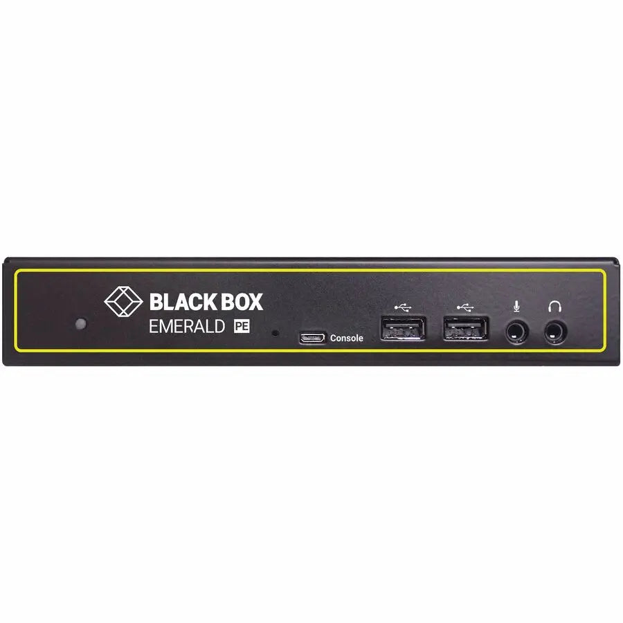 Black Box Emerald PE KVM-over-IP Receiver (Part EMD2002PE-R-P) for DVI-D, USB 2.0, Audio, PoE, Dual Network Ports