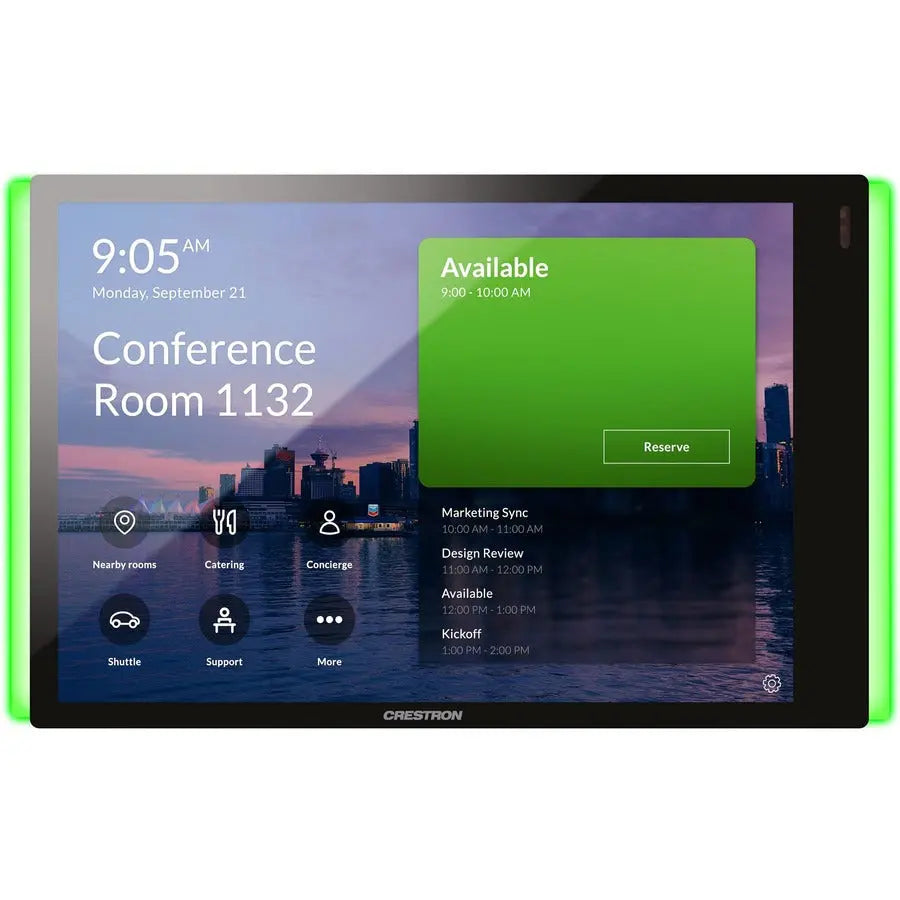 Crestron TSS-770-T-B-S-LB KIT 7-Inch Room Scheduling Touch Screen with Light Bar for Microsoft Teams Panels