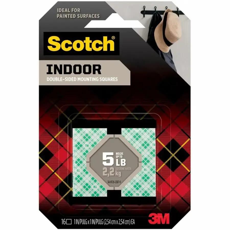 Scotch Indoor Double-Sided Mounting Squares 111S-SQ-16 – Strong Adhesive for Indoor Surfaces by 3M
