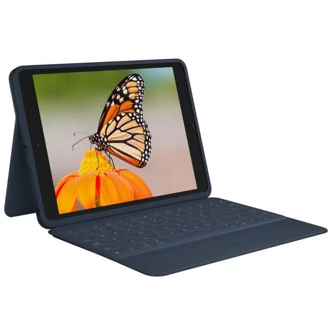 Logitech Rugged Combo 3 iPad&reg; Keyboard Case with Smart Connector for iPad (7th, 8th, and 9th generation) - Classic Blue