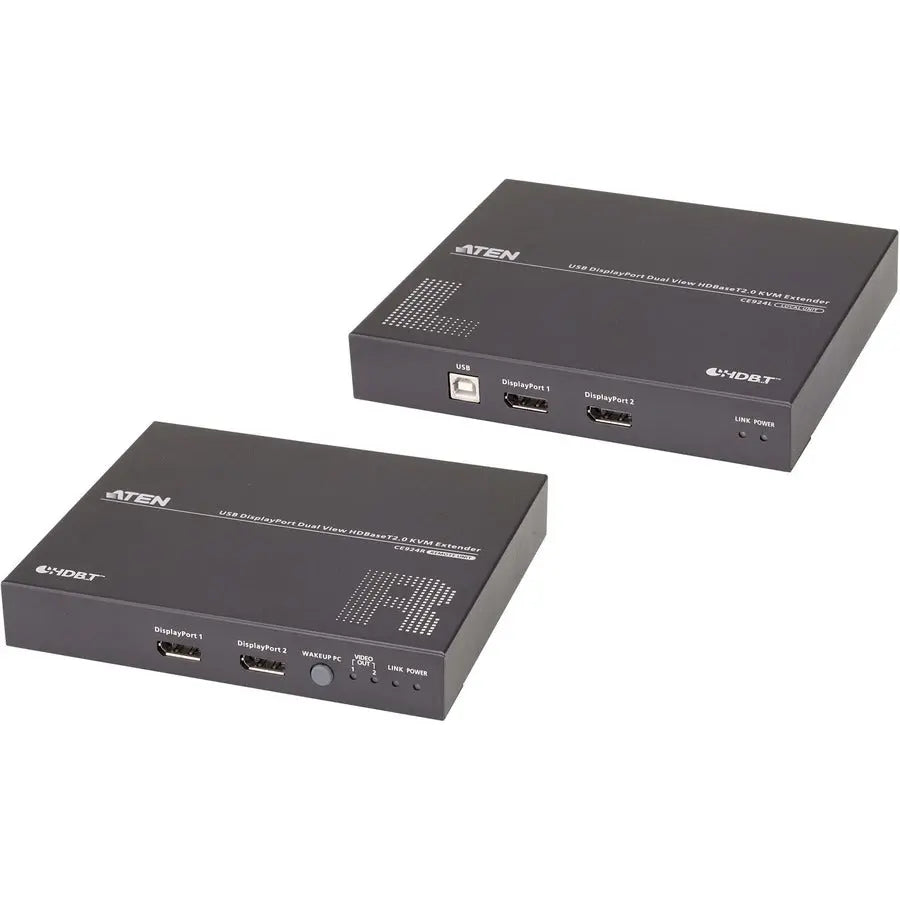 ATEN CE924 USB DisplayPort Dual View HDBaseT 2.0 KVM Extender - 4K at 100 Meters for Single View