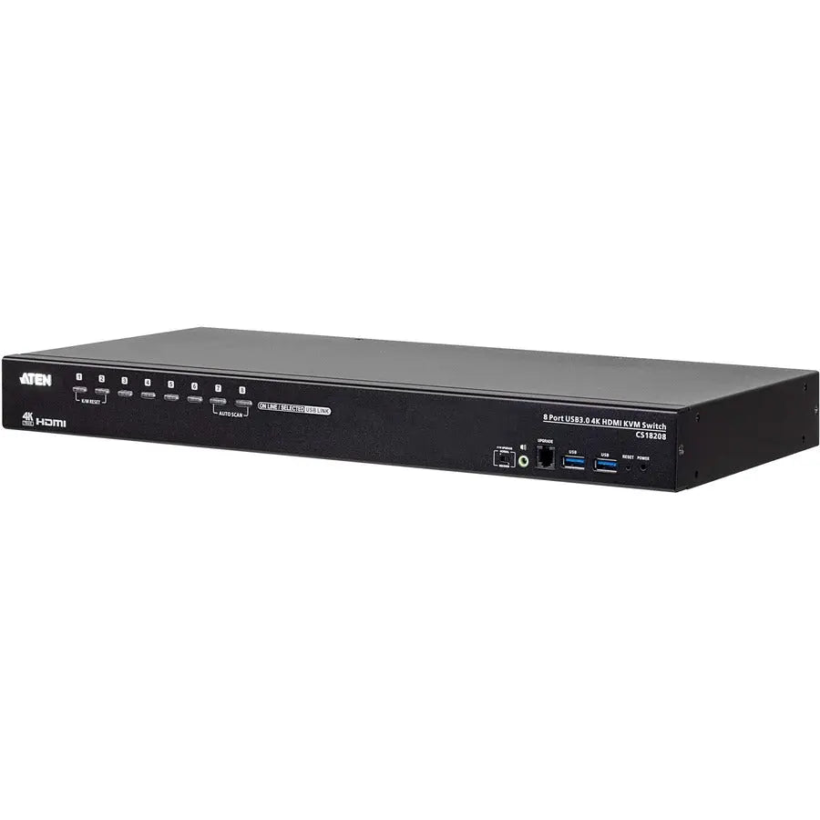 ATEN CS18208 8-Port USB 3.0 4K HDMI KVM Switch with Rack Mounting Kit