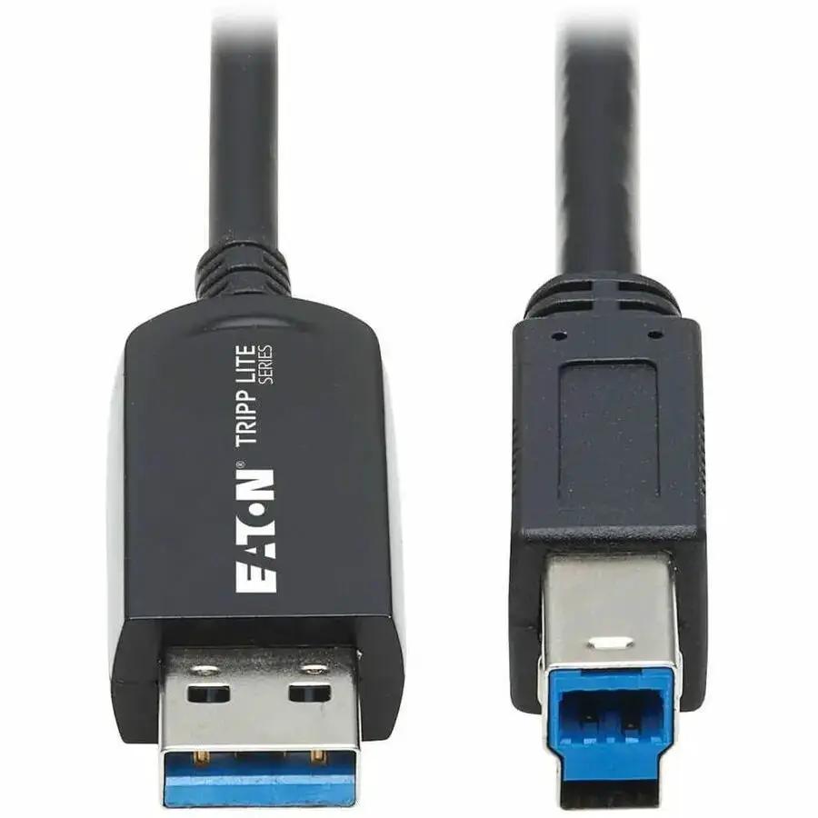 Eaton Tripp Lite Series USB 3.2 Gen 1 Fiber Active Optical Cable (U328F-20M) – 20 ft. Plenum-Rated USB A to USB B Cable for Long-Distance Data Transfer by Eaton Corporation
