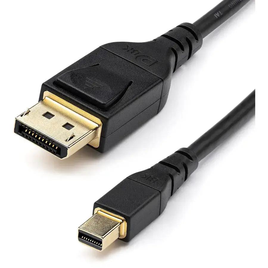 StarTech Mini DisplayPort to DisplayPort 1.4 Cable, 3ft, 8K 60Hz, HDR, MDP to DP with Latching Connectors by StarTech.com