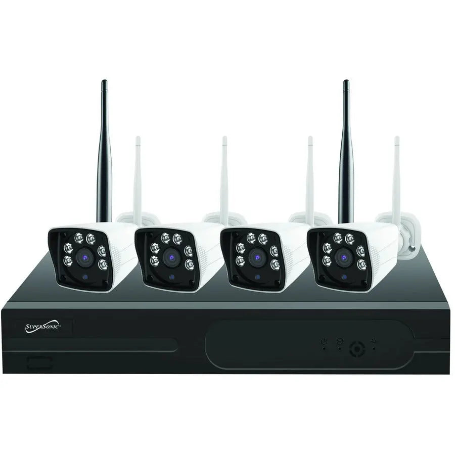 Supersonic SC-5004NVR Wireless Security Camera System with 4 Full HD Indoor/Outdoor Cameras