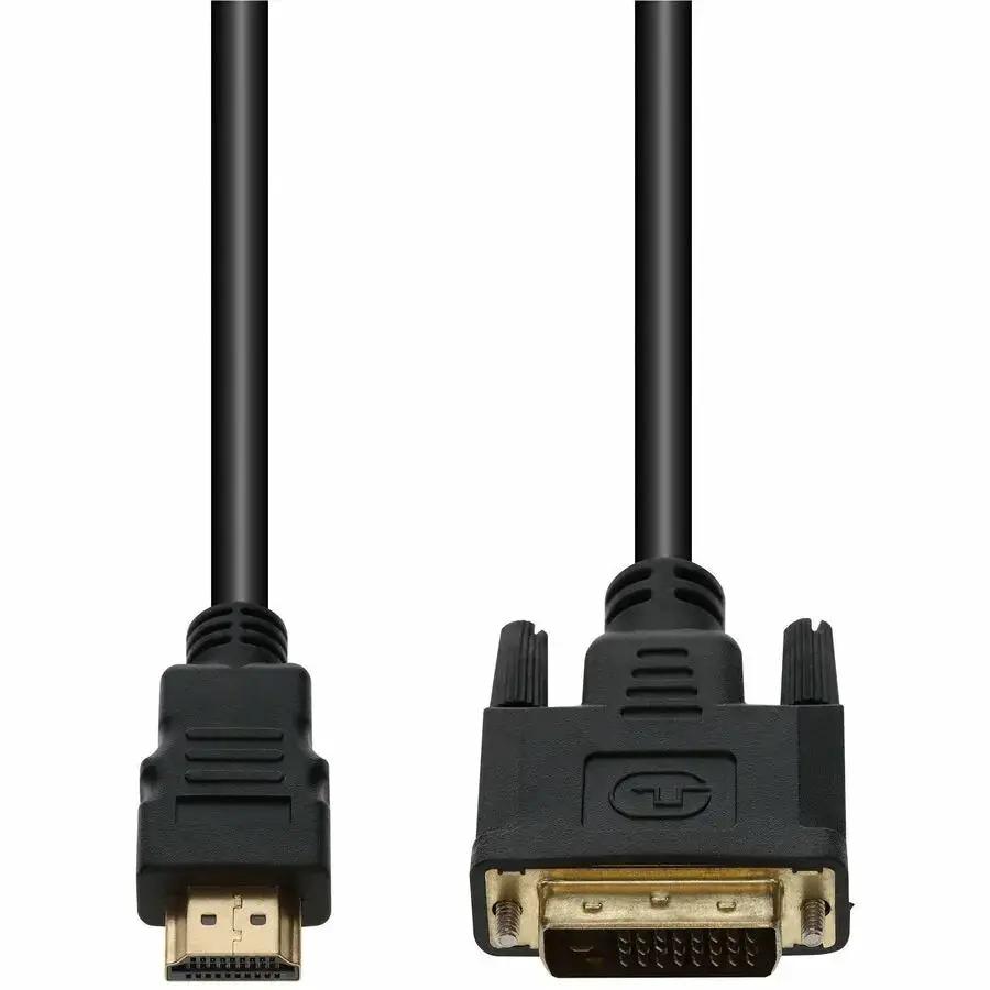 AddOn 6ft HDMI Male to DVI-D Male Adapter Cable - Black for High-Resolution Video Connectivity by ADDON