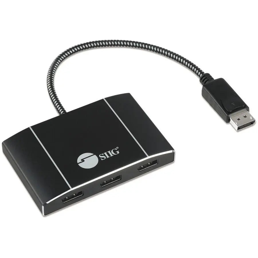 SIIG CE-DP0P11-S1 1x3 DisplayPort 1.4 to DisplayPort MST Hub Splitter for Multi-Monitor Setup