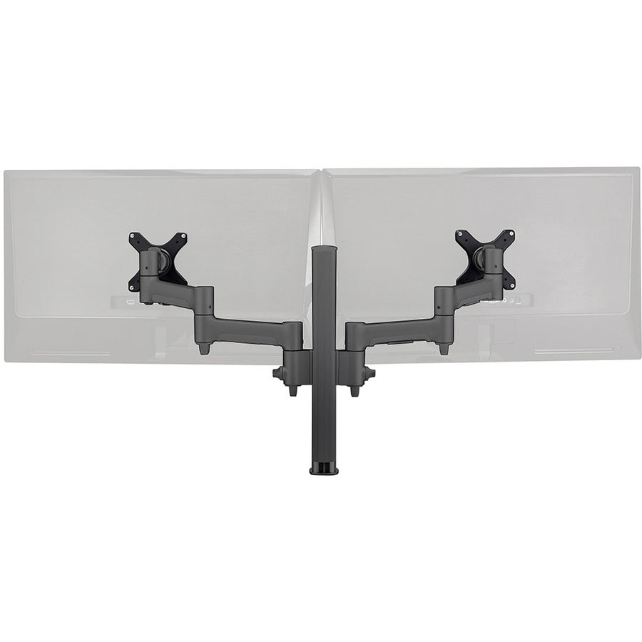 Atdec Dual 18.11-Inch Monitor Arms on 15.75-Inch Post for 32-Inch Displays - Black