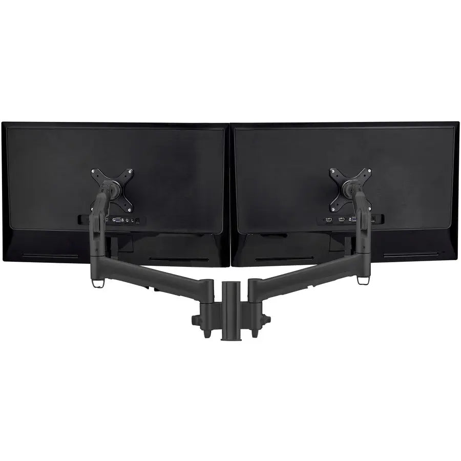 Atdec AWMS-2-D13-F-B Dual Monitor Desk Mount with Articulating Arms for Flat and Curved Screens up to 32 inches