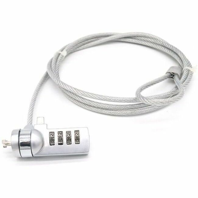 4XEM Corporation Laptop Combination Lock - 6 Feet with Keyless 4-Wheel Security