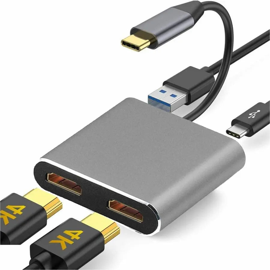 4XEM Dual HDMI USB-C Docking Station with Power Delivery for Windows 10 & Mac OS 11 - Model 4XUSBCHUB07