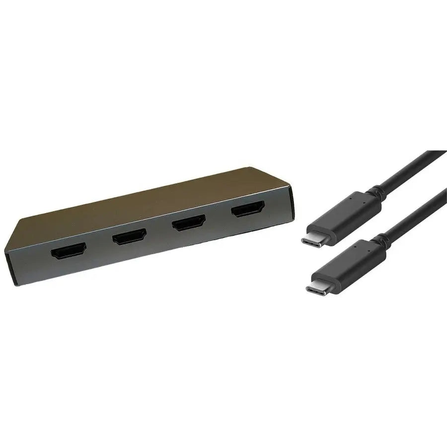 4XEM 6-in-1 USB-C Dock with 4 HDMI Ports and USB-A for Multi-Display Expansion