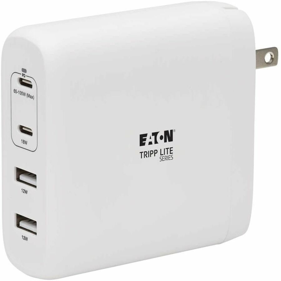 Eaton Tripp Lite Series 4-Port USB Wall Charger with GaN Technology - 100W PD Fast Charging, 2 USB-C & 2 USB-A Ports