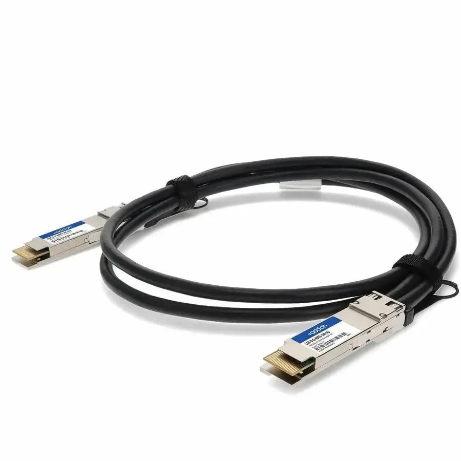 AddOn 400GBase-CU QSFP-DD to QSFP-DD PAM-4 Passive Copper Cable, 1 Meter – TAA Compliant Network Connection by ADDON